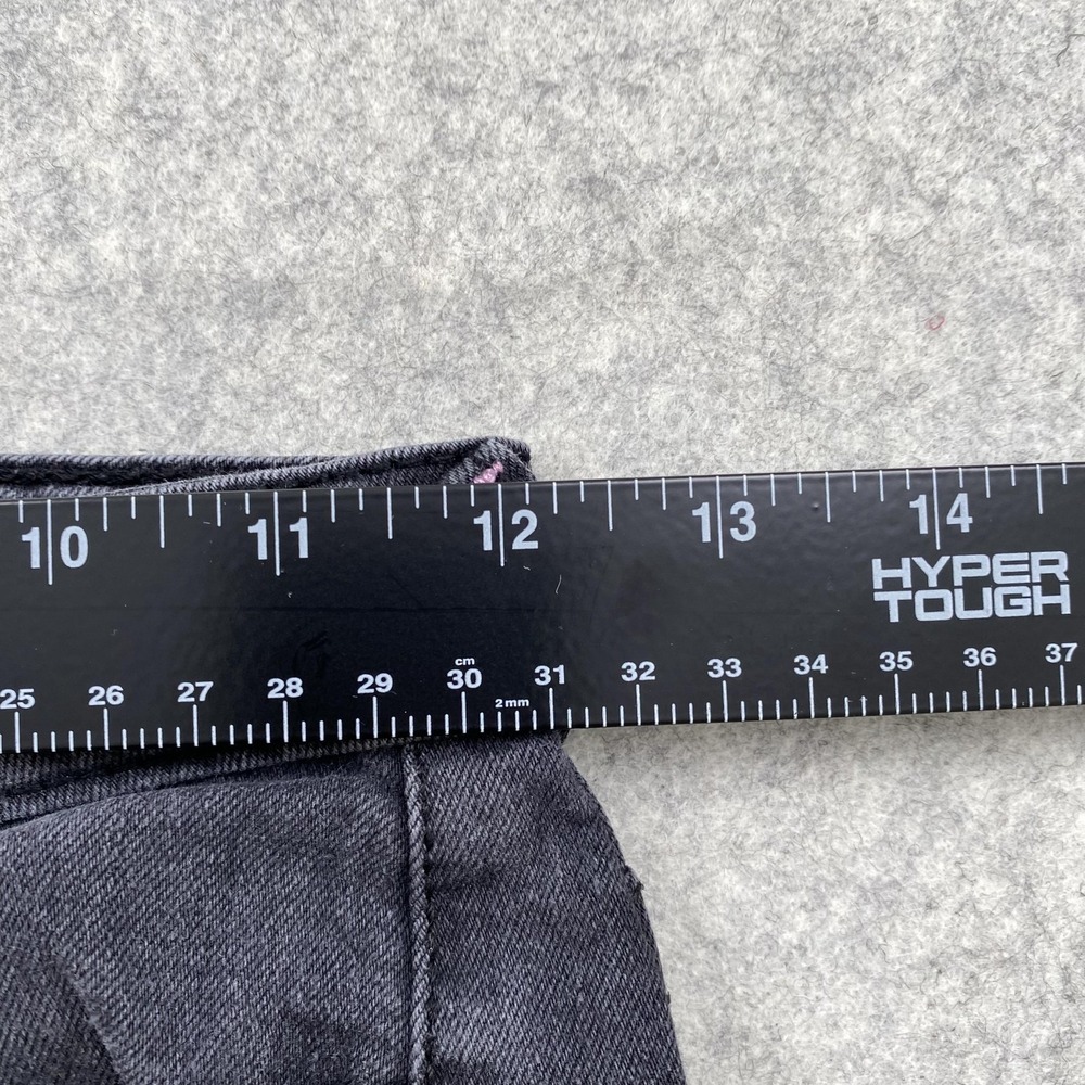 True Religion Jeans Girls 10 (24x22) Black Leila Mid Rise Wide Leg *MINOR STAIN* - Picture 3 of 16
